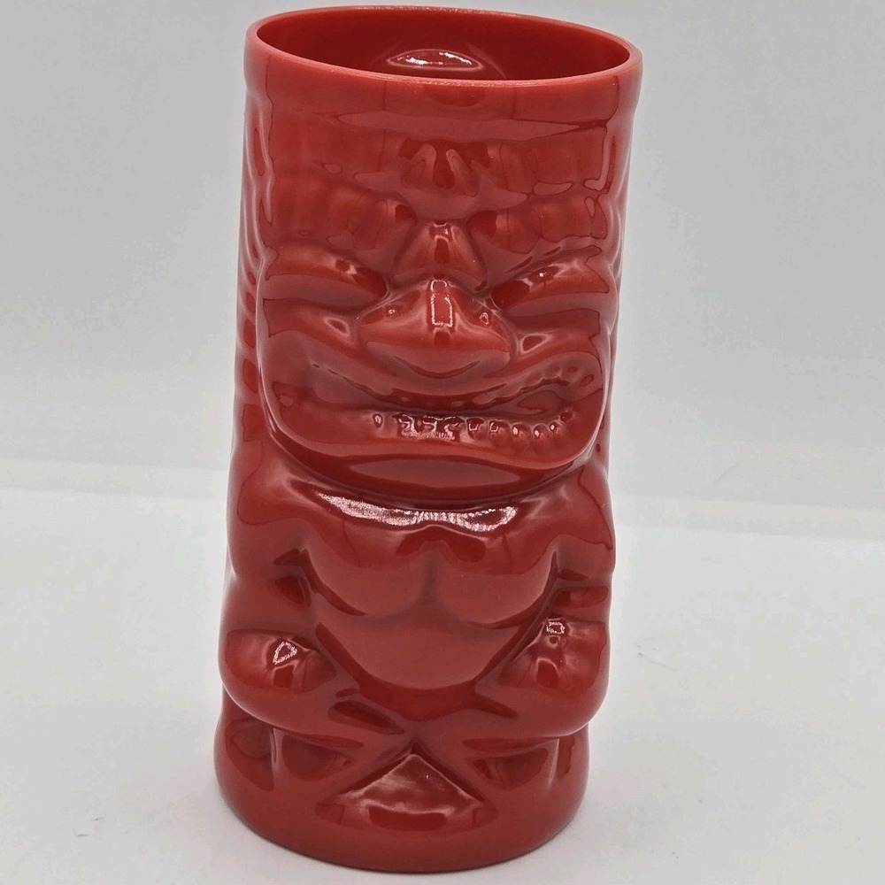 Captain Morgan Red‎ Tiki Bar Plastic Cup Tumbler 6 Inch Barware